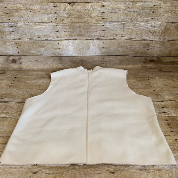 J Jill faux suede Shearling zipper vest Sz XL - Picture 3 of 4
